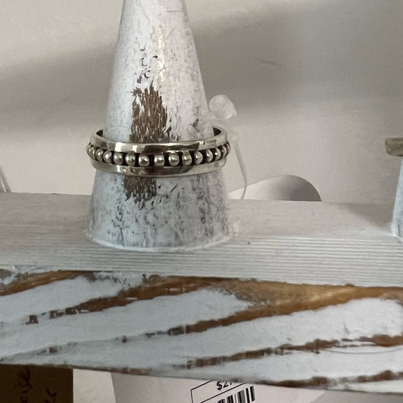 🔥Beautiful Classy Genuine Sterling 925 Silver Beaded Corona Band Ring 8 9 Gift - Picture 2 of 4